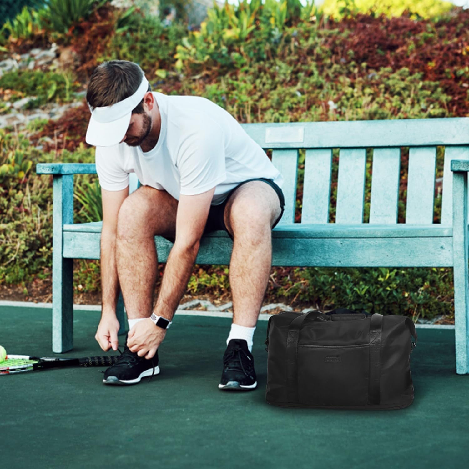image:imageExpandable Travel Duffle Bags Weekender Overnight Bags for Women Men Hospital Bag for Women Labor Delivery with Toiletry Bag WaterproofBlack