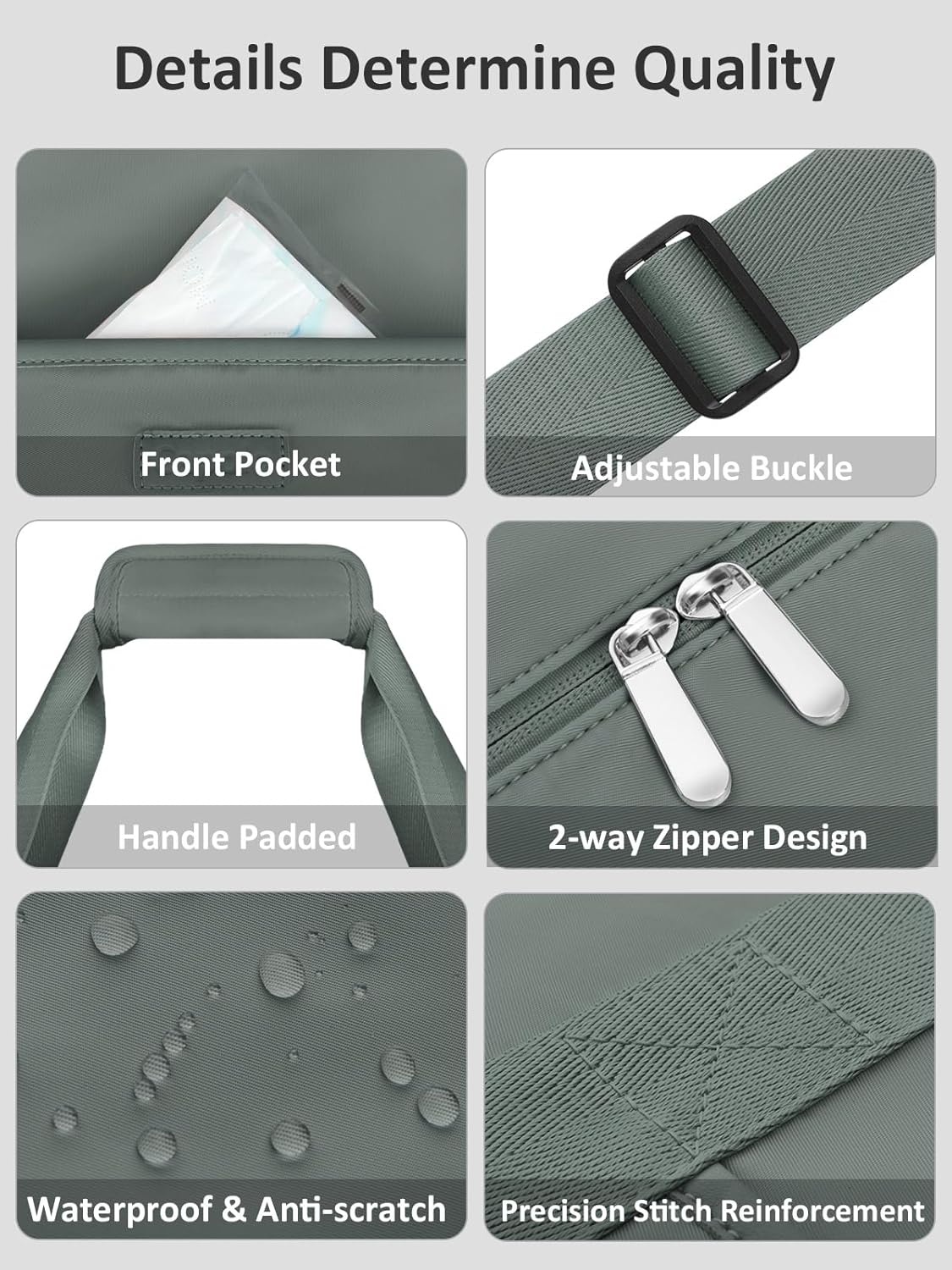 image:imageExpandable Travel Duffle Bags Weekender Overnight Bags for Women Men Hospital Bag for Women Labor Delivery with Toiletry Bag WaterproofGreen