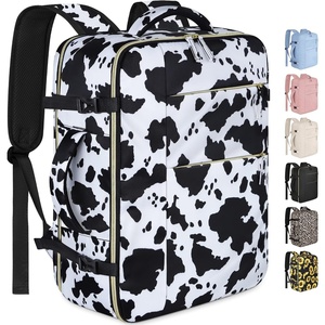 image:imageCapolo Travel Backpack for Women Men Waterproof Laptop Backpack Airlines Approved Personal Item Backpack Bag Computer Bookbag for Business Work Traveling Fits 156 Inch LaptopBlackCow Print