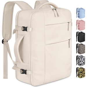 image:imageCapolo Travel Backpack for Women Men Waterproof Laptop Backpack Airlines Approved Personal Item Backpack Bag Computer Bookbag for Business Work Traveling Fits 156 Inch LaptopBlackBeige