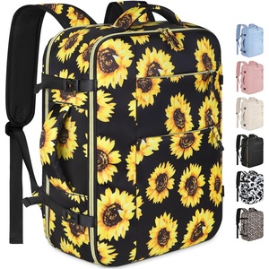 image:imageCapolo Travel Backpack for Women Men Waterproof Laptop Backpack Airlines Approved Personal Item Backpack Bag Computer Bookbag for Business Work Traveling Fits 156 Inch LaptopBlackSunflower