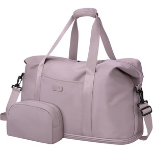 image:imageExpandable Travel Duffle Bags Weekender Overnight Bags for Women Men Hospital Bag for Women Labor Delivery with Toiletry Bag WaterproofDark Purple