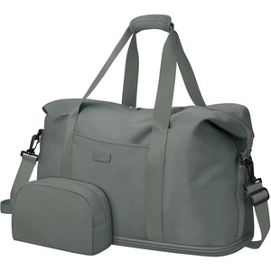 image:imageExpandable Travel Duffle Bags Weekender Overnight Bags for Women Men Hospital Bag for Women Labor Delivery with Toiletry Bag WaterproofGreen