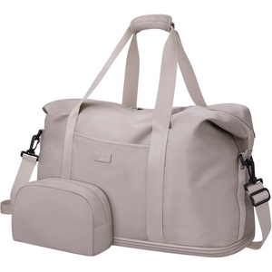 image:imageExpandable Travel Duffle Bags Weekender Overnight Bags for Women Men Hospital Bag for Women Labor Delivery with Toiletry Bag WaterproofKhaki