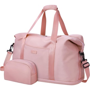 image:imageExpandable Travel Duffle Bags Weekender Overnight Bags for Women Men Hospital Bag for Women Labor Delivery with Toiletry Bag WaterproofPink