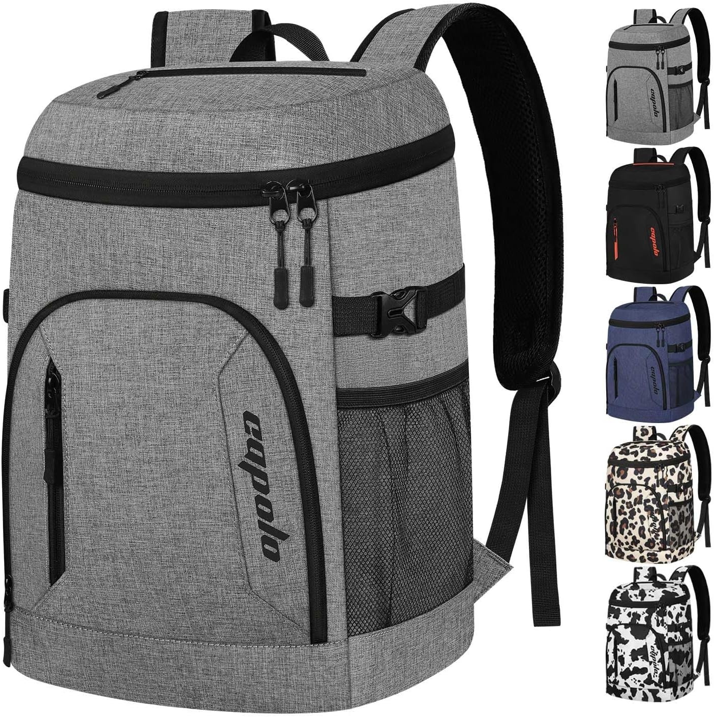 image:imageCapolo Cooler Backpack for Men Women Insulated Backpack Cooler Leak Proof Thermal Bag Beverage Soft Cooler Bag Lunch Backpack for Camping 3045 CansGray