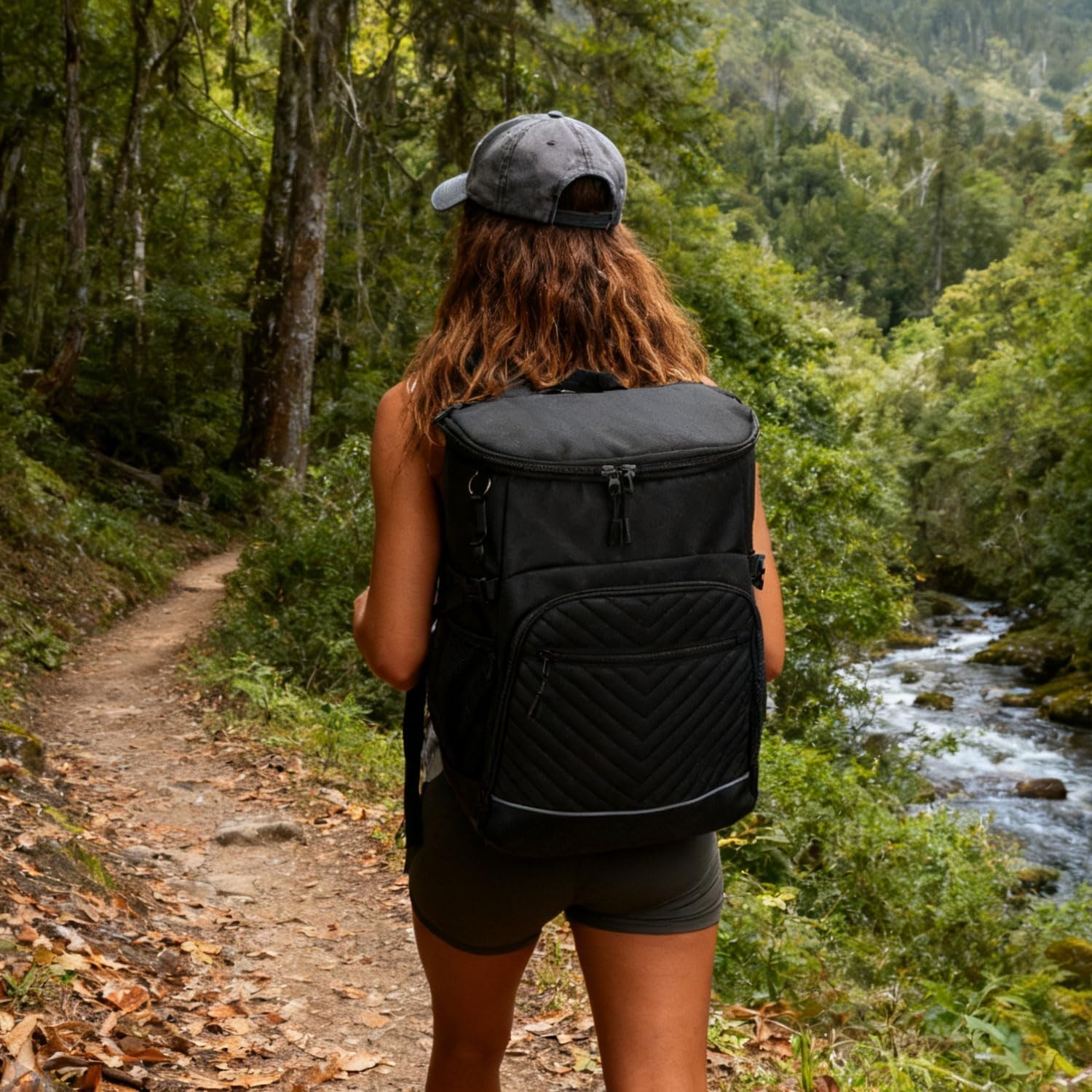 image:imageCooler Backpack Insulated Leakproof Waterproof Backpack Cooler Bag 3045 Cans Large Capacity Lightweight Travel Camping Beach Backpack Cooler Ice Chest for Men and Womenblack