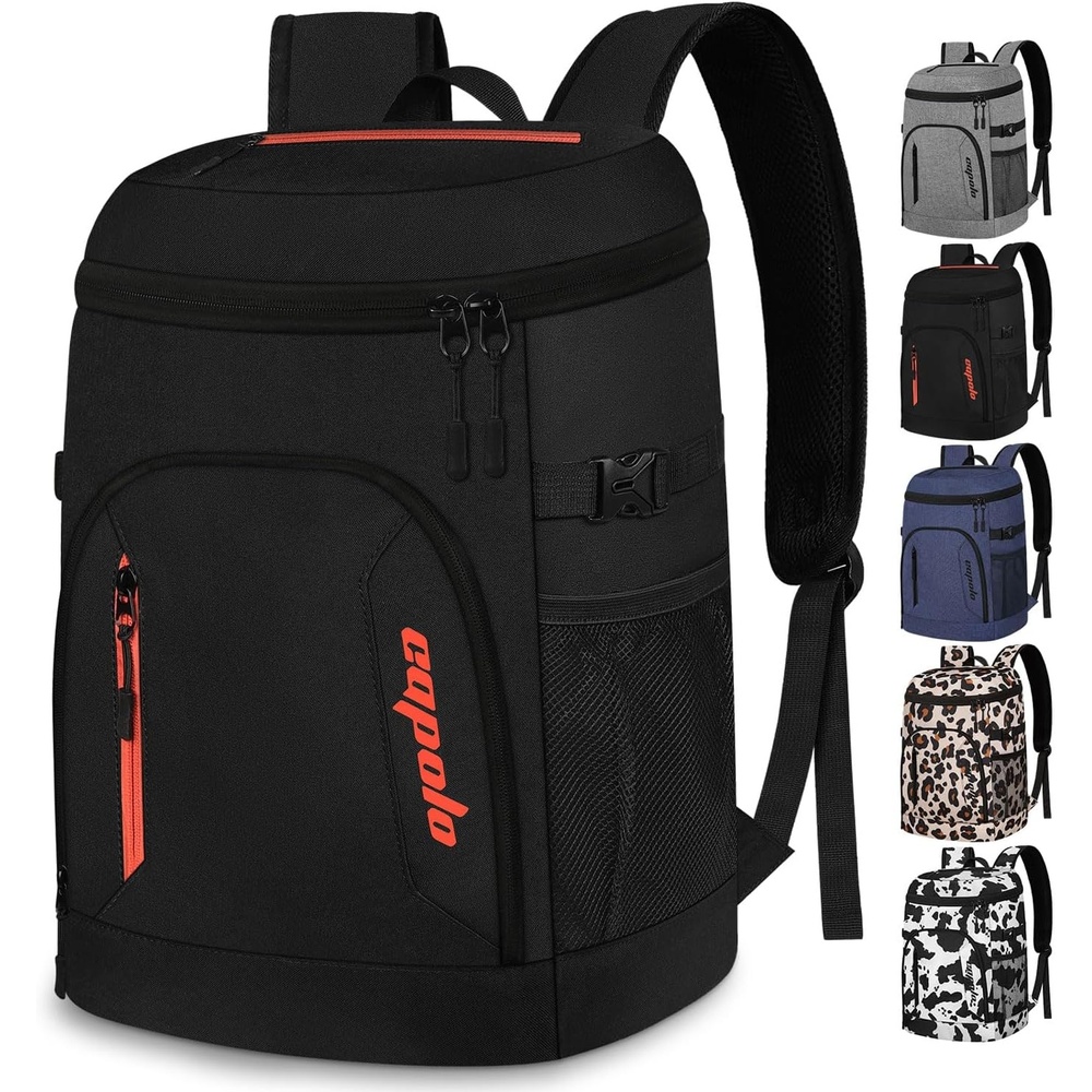 image:imageCapolo Cooler Backpack for Men Women Insulated Backpack Cooler Leak Proof Thermal Bag Beverage Soft Cooler Bag Lunch Backpack for Camping 3045 CansBlack