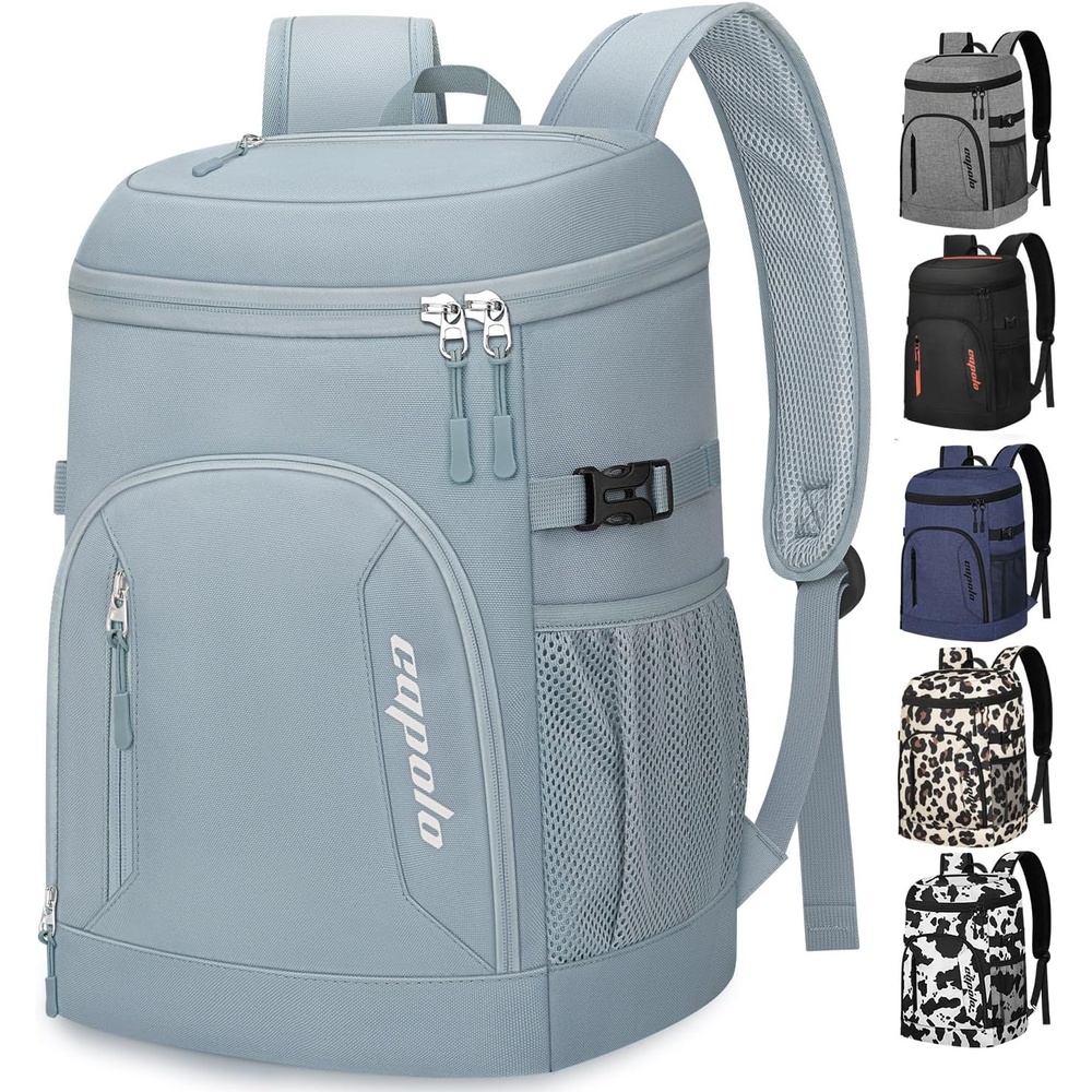 image:imageCapolo Cooler Backpack for Men Women Insulated Backpack Cooler Leak Proof Thermal Bag Beverage Soft Cooler Bag Lunch Backpack for Camping 3045 CansLight blue