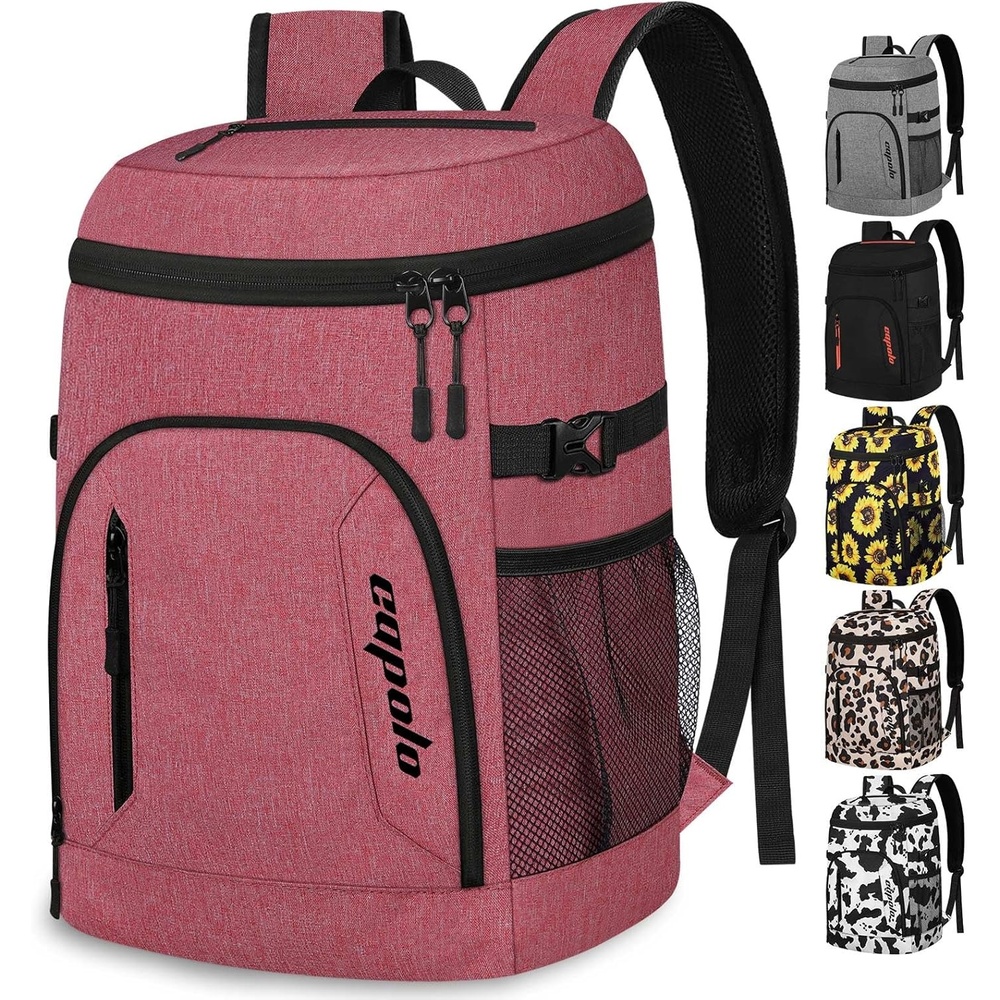 image:imageCapolo Cooler Backpack for Men Women Insulated Backpack Cooler Leak Proof Thermal Bag Beverage Soft Cooler Bag Lunch Backpack for Camping 3045 CansRed