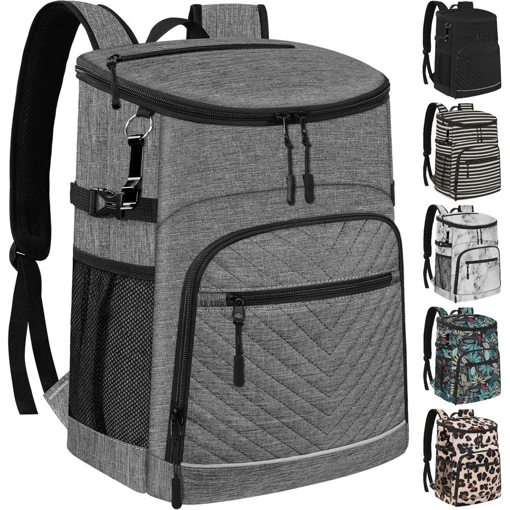 image:imageCooler Backpack Insulated Leakproof Waterproof Backpack Cooler Bag 3045 Cans Large Capacity Lightweight Travel Camping Beach Backpack Cooler Ice Chest for Men and Womengray