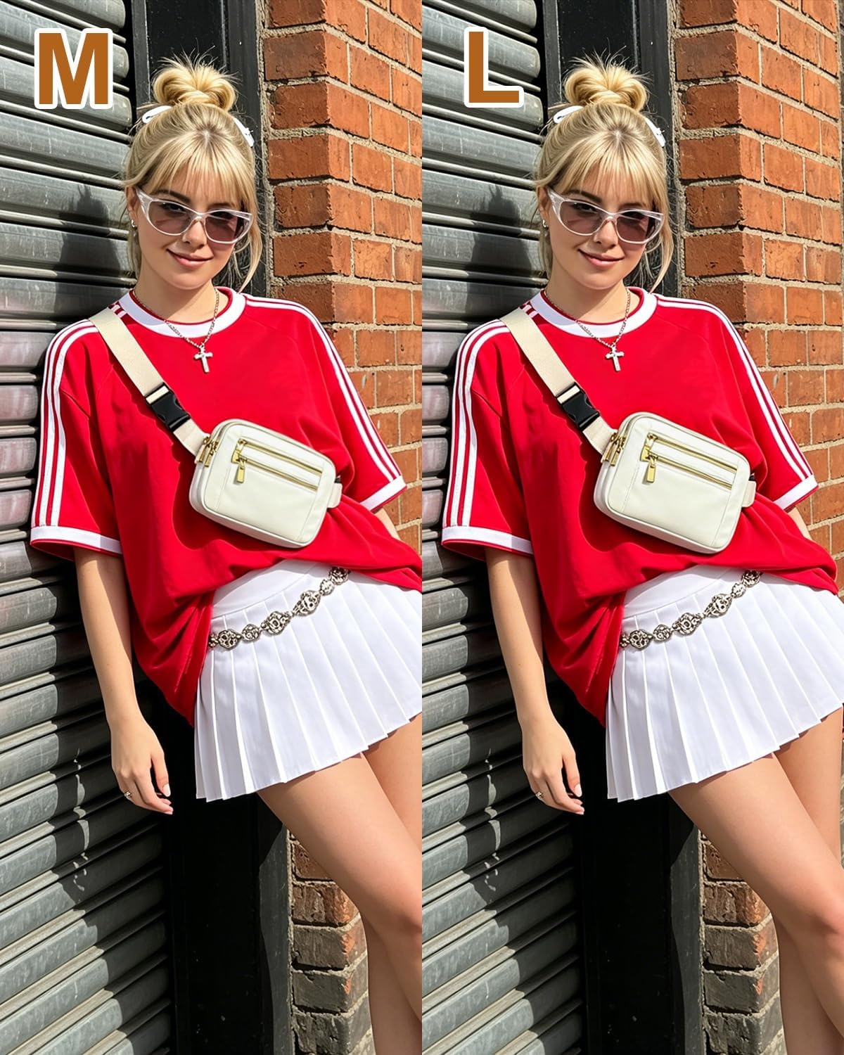 image:imageCapolo Fanny Packs for Women Fashion Waist Packs Bag with Adjustable Strap and 4 Zipper Pockets Waterproof Everywhere Crossbody Belt Bag for Workout Running TravellingBlackIvory