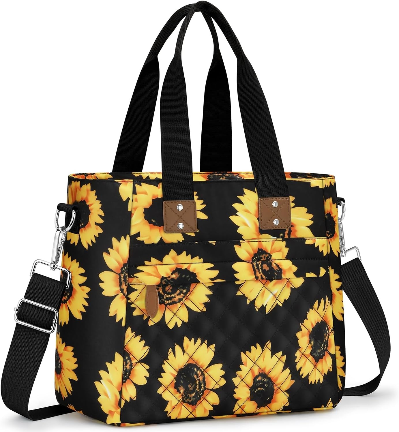 image:imageInsulated Lunch Box for Women amp Men Large Thermal Lunch Bag Women with Removable Shoulder Strap Reusable Lunch Cooler Tote Bags Purse for Adults Work Picnic Hiking Beach Travel MSunflowerSunflower