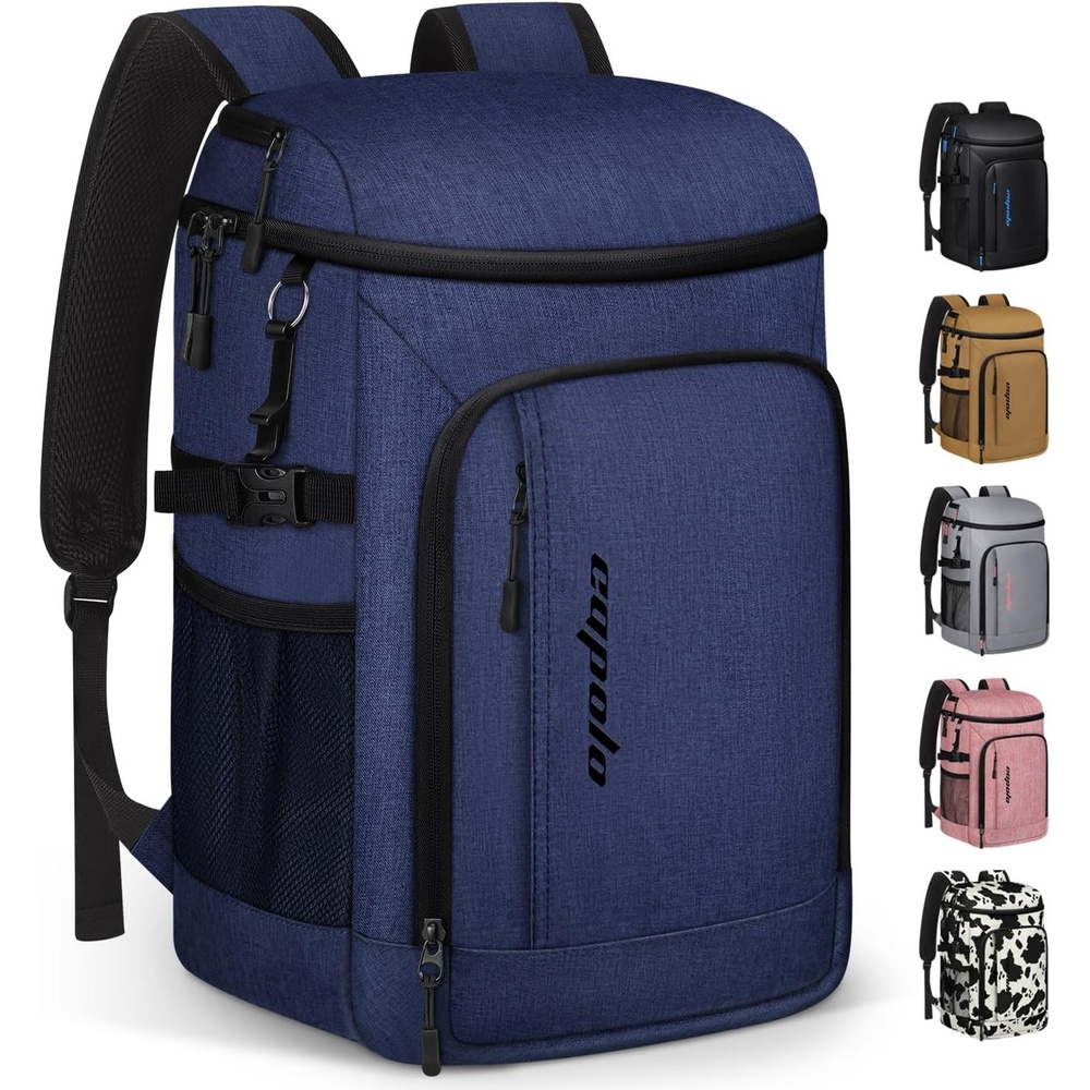 image:imageCapolo Cooler Backpack Insulated Waterproof for Women Men3645 Cans Lunch Backpack Coolers Leak Proof Soft Cooler Bag Ice Chest for Camping BeachBlue
