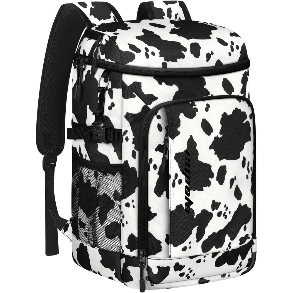 image:imageCapolo Cooler Backpack Insulated Waterproof for Women Men3645 Cans Lunch Backpack Coolers Leak Proof Soft Cooler Bag Ice Chest for Camping BeachCow Print