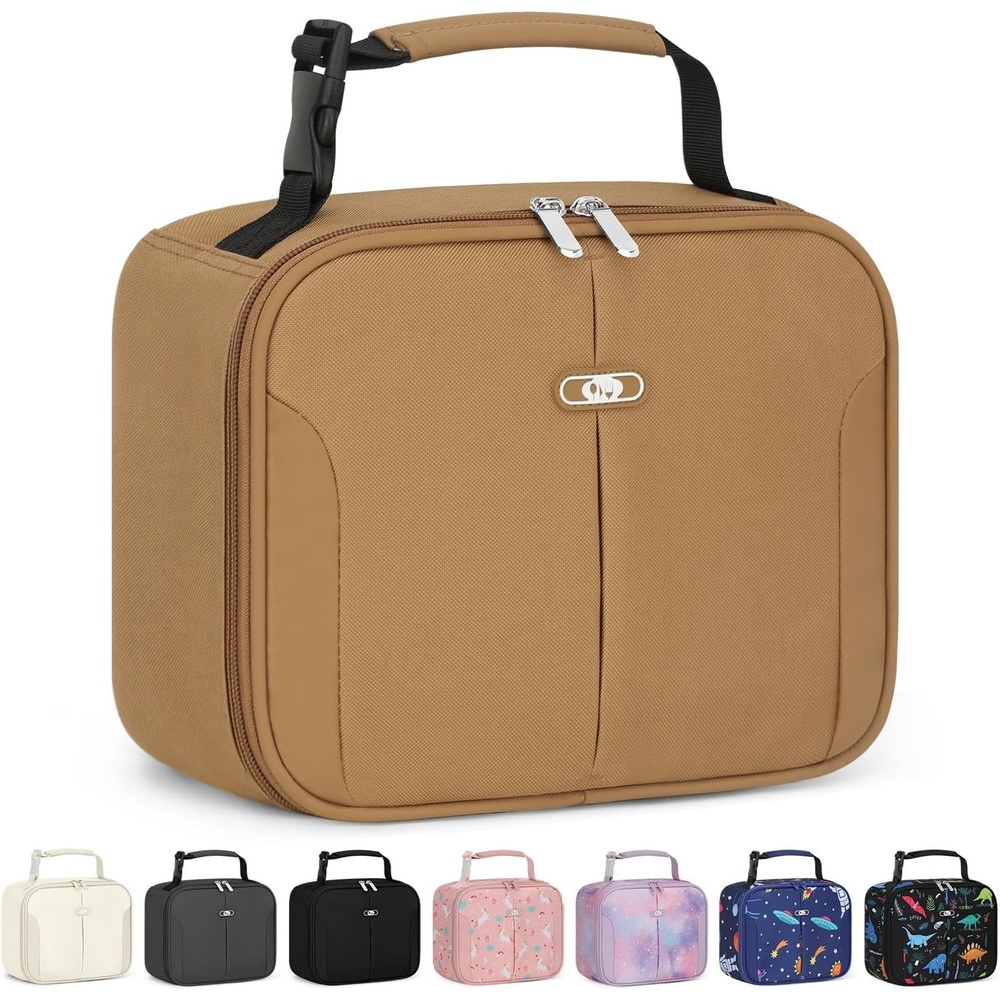 image:imageInsulated Lunch Box for Kids Cute Thermal Lunch Bag for School Reusable Lunch Tote for Boys and Girls Durable Cooler Bag with Easy Grab Handle Lightweight and Easy to Clean Meal Bag UnicornKhaki