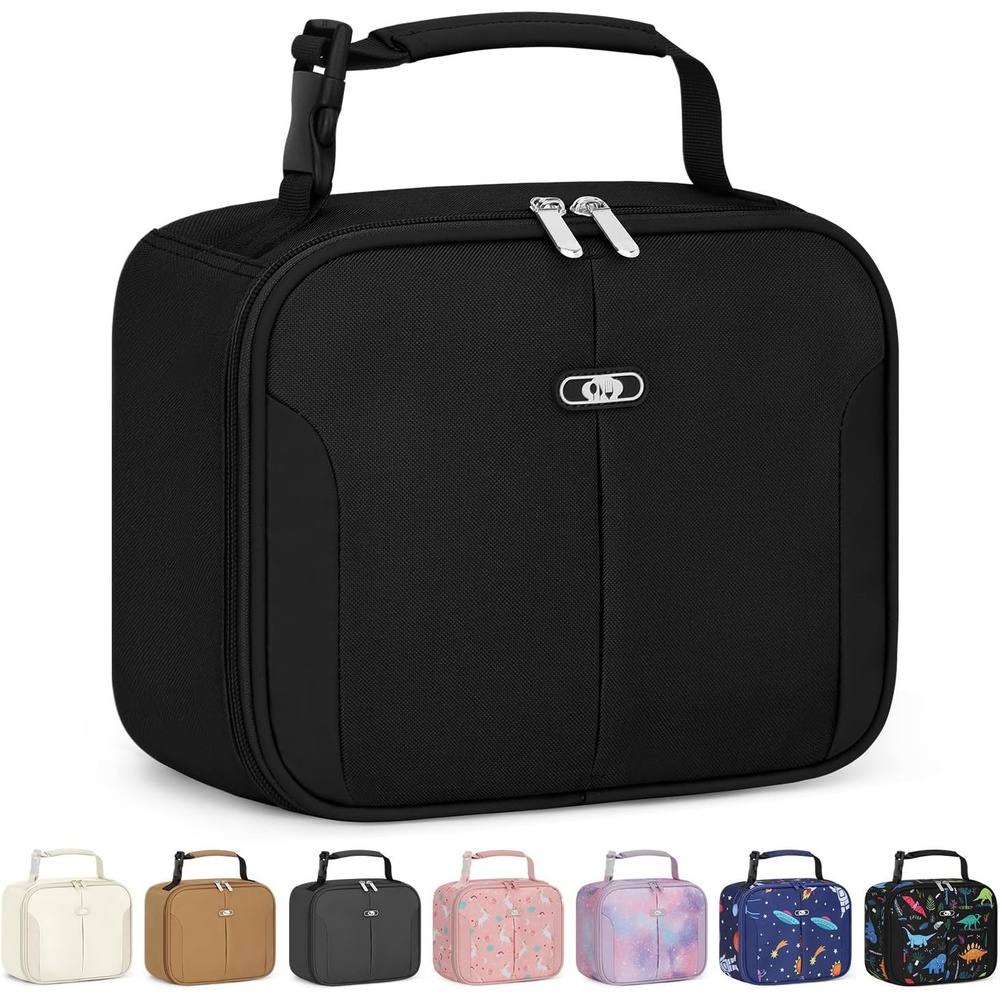 image:imageInsulated Lunch Box for Kids Cute Thermal Lunch Bag for School Reusable Lunch Tote for Boys and Girls Durable Cooler Bag with Easy Grab Handle Lightweight and Easy to Clean Meal Bag UnicornBlack