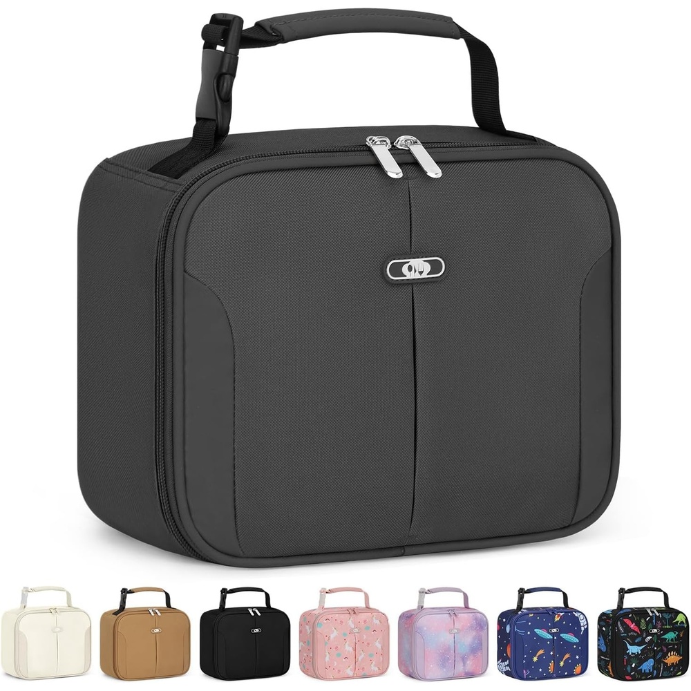 image:imageInsulated Lunch Box for Kids Cute Thermal Lunch Bag for School Reusable Lunch Tote for Boys and Girls Durable Cooler Bag with Easy Grab Handle Lightweight and Easy to Clean Meal Bag UnicornGray