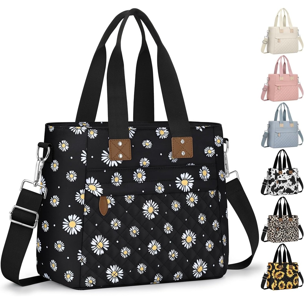 image:imageInsulated Lunch Box for Women amp Men Large Thermal Lunch Bag Women with Removable Shoulder Strap Reusable Lunch Cooler Tote Bags Purse for Adults Work Picnic Hiking Beach Travel MSunflowerDaisy