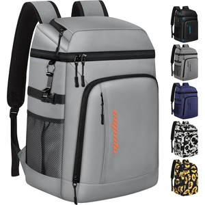 image:imageCapolo Cooler Backpack Insulated Leak Proof 3645 Cans Soft Camping Bacpack Cooler Thermal Bag Ice Chest Portable Waterproof Travel Cooler Bag for Lunch Beach Picnic ShoppingLeather gray