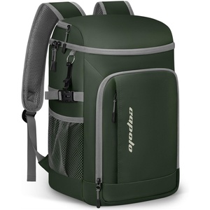 image:imageCapolo Cooler Backpack Insulated Waterproof for Women Men3645 Cans Lunch Backpack Coolers Leak Proof Soft Cooler Bag Ice Chest for Camping BeachLeather Green