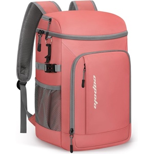 image:imageCapolo Cooler Backpack Insulated Waterproof for Women Men3645 Cans Lunch Backpack Coolers Leak Proof Soft Cooler Bag Ice Chest for Camping BeachLeather Coral