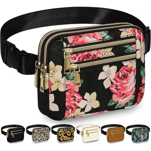 image:imageCapolo Fanny Packs for Women Fashion Waist Packs Bag with Adjustable Strap and 4 Zipper Pockets Waterproof Everywhere Crossbody Belt Bag for Workout Running TravellingBlackRose