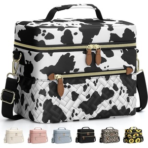 image:imageCapolo Lunch Box for Women Men AdultsInsulated Lunch Bag Leakproof Lunch Cooler Box with Removable Strap Cute Lunch Tote Bags Reusable Thermal Lunchbox for School Work PicnicSmallBeigeCow print
