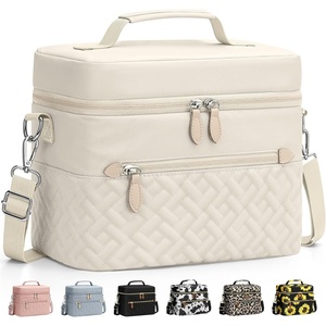 image:imageCapolo Lunch Box for Women Men AdultsInsulated Lunch Bag Leakproof Lunch Cooler Box with Removable Strap Cute Lunch Tote Bags Reusable Thermal Lunchbox for School Work PicnicSmallBeigeBeige