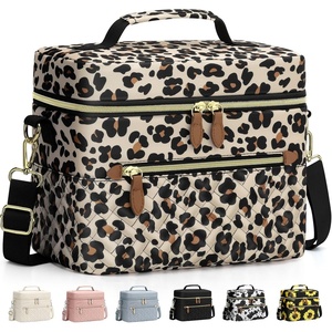image:imageCapolo Lunch Box for Women Men AdultsInsulated Lunch Bag Leakproof Lunch Cooler Box with Removable Strap Cute Lunch Tote Bags Reusable Thermal Lunchbox for School Work PicnicSmallBeigeLeopard