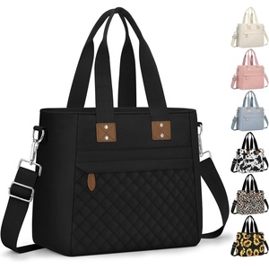 image:imageInsulated Lunch Box for Women amp Men  Large Thermal Lunch Bag Women with Removable Shoulder Strap Reusable Lunch Cooler Tote Bags Purse for Adults Work Picnic Hiking Beach Travel MSunflowerBlack