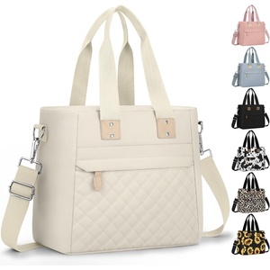 image:imageInsulated Lunch Box for Women amp Men  Large Thermal Lunch Bag Women with Removable Shoulder Strap Reusable Lunch Cooler Tote Bags Purse for Adults Work Picnic Hiking Beach Travel MSunflowerWhite