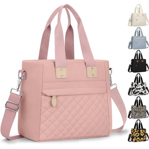image:imageInsulated Lunch Box for Women amp Men  Large Thermal Lunch Bag Women with Removable Shoulder Strap Reusable Lunch Cooler Tote Bags Purse for Adults Work Picnic Hiking Beach Travel MSunflowerPink