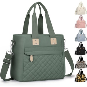 image:imageInsulated Lunch Box for Women amp Men  Large Thermal Lunch Bag Women with Removable Shoulder Strap Reusable Lunch Cooler Tote Bags Purse for Adults Work Picnic Hiking Beach Travel MSunflowerGreen