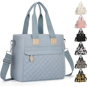 image:imageInsulated Lunch Box for Women amp Men  Large Thermal Lunch Bag Women with Removable Shoulder Strap Reusable Lunch Cooler Tote Bags Purse for Adults Work Picnic Hiking Beach Travel MSunflowerBlue